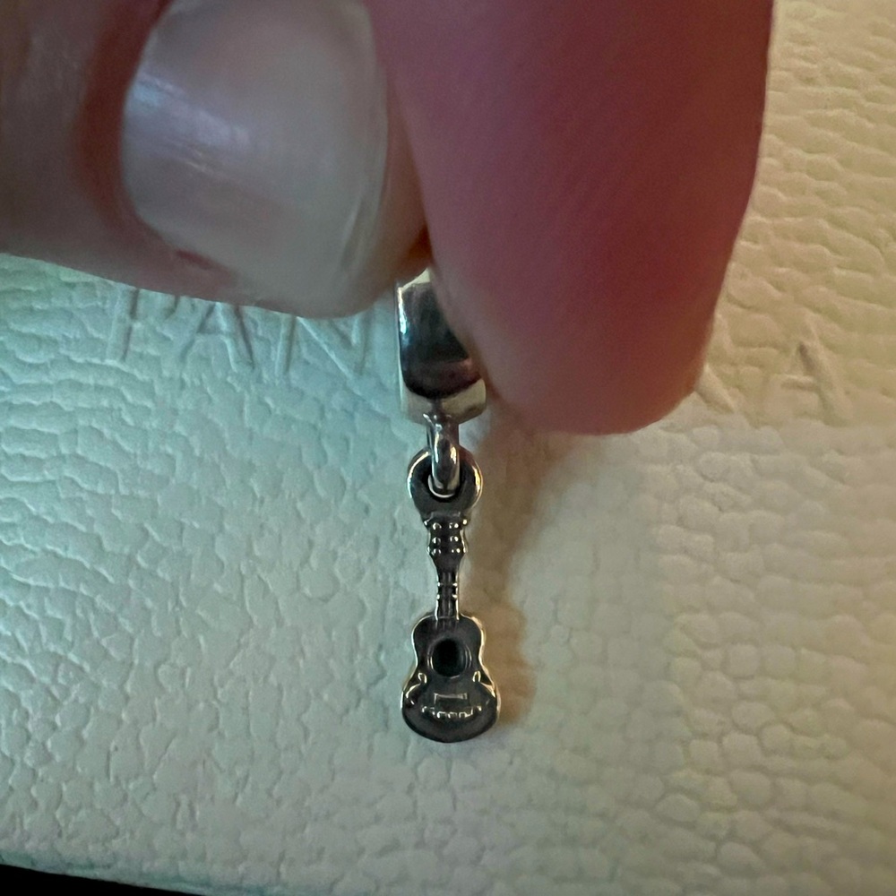 Pandora Silver Guitar Charm Pendant